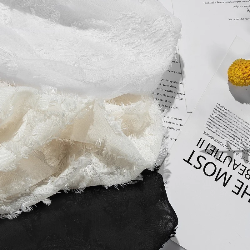 

Креативная шифоновая ткань с кисточками для дышащей полуюбки, рубашки, одежды, дизайнерской одежды «сделай сам», ткани «сделай сам», ткань на метр