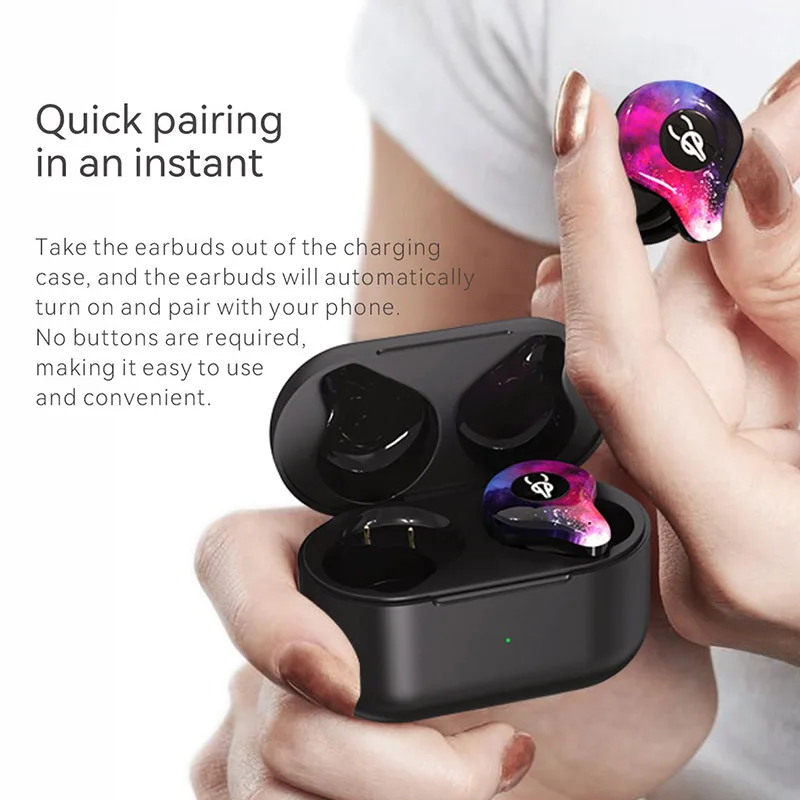 Sabbat X12 Pro 진정한 무선 블루투스 이어폰 스포츠 음악 스테레오 사운드 트랙 휴대용 충전 케이스는 통화 마이크를 지원합니다