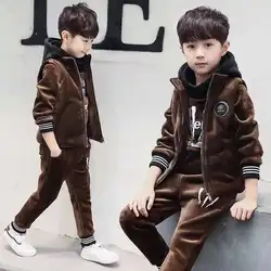 Boys' Clothes Sets Sweatshirts +Pants +Vest 3PCS/Set Cotton 2023 Winter Spring Autumn Sportswear Suit Tracksuit Children Clothin