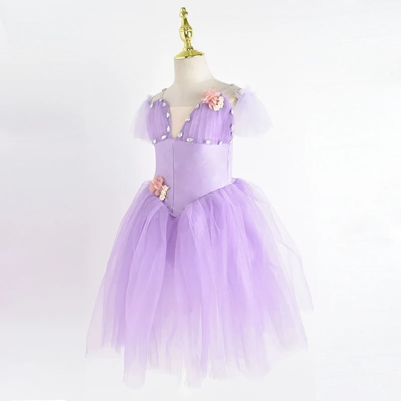 Tutú de Ballet profesional para niñas, plato azul y rosa, tutú de panqueque, vestido de fiesta de bailarina, traje de baile de Ballet para mujeres y niños