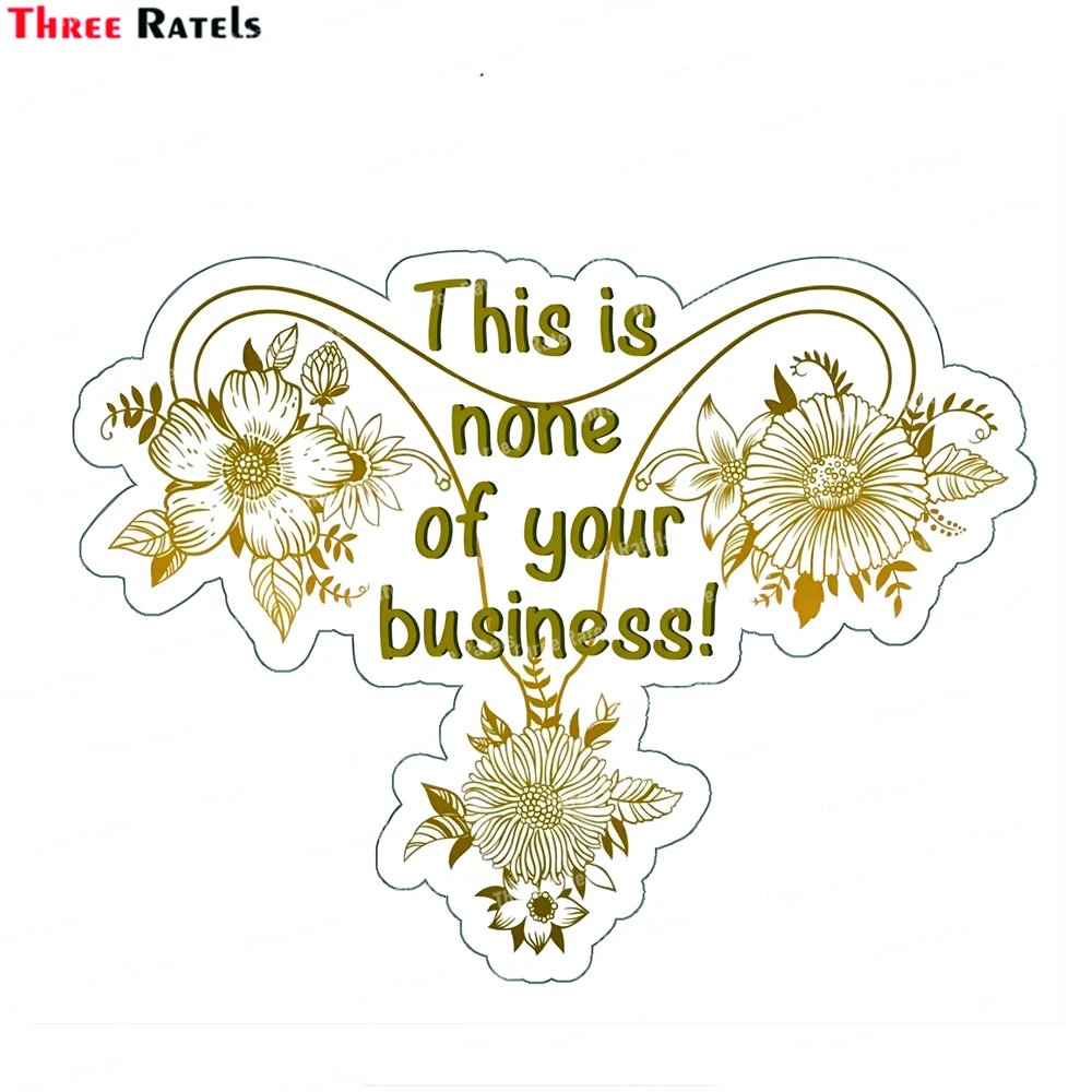 Three Ratels J833 This Is None Of Your Business Uterus Vagina Sticker Decal from Zen Funky Says Stickers For Laptop