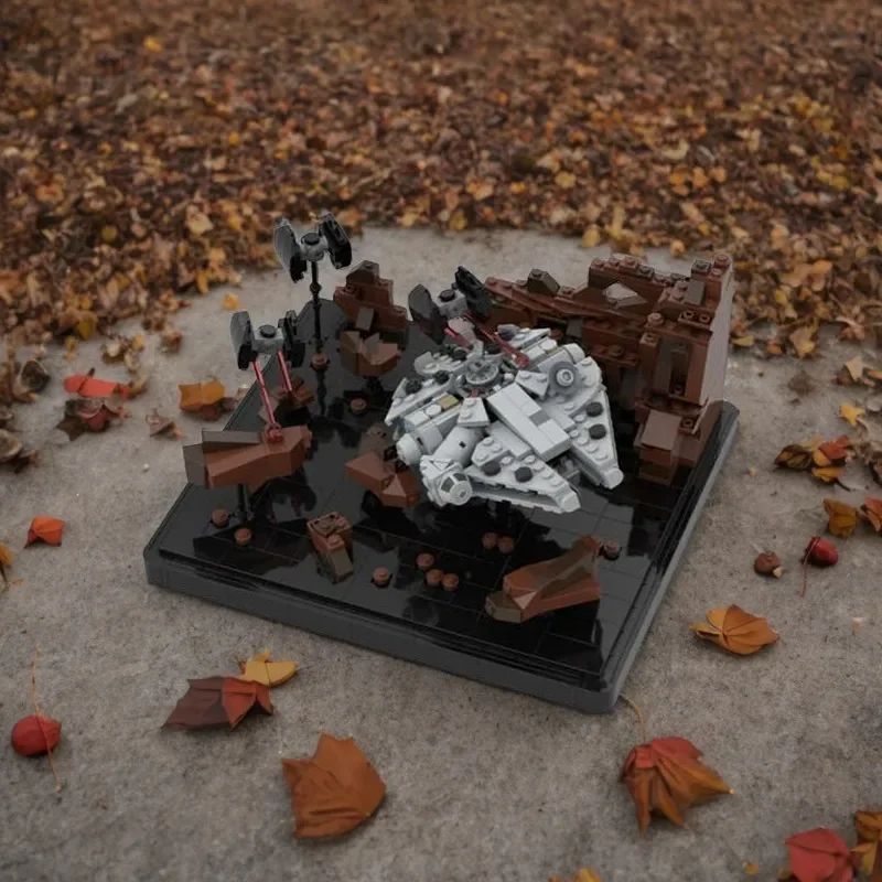 

834 шт., звездное боевое пространство, креативная Asteroid Chase V3, микрофлин, строительные блоки, игрушка «сделай сам» для детей, развитие операционных навыков