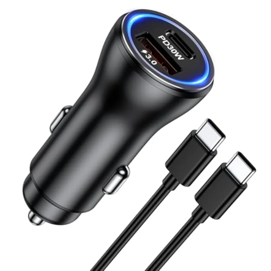 

Car Charger USB Car Phone Charger, Dual Ports Car Adapter for iPhone 17 16 15 Pro Max/14/13/iPad, Samsung S26/S25 Android Cell