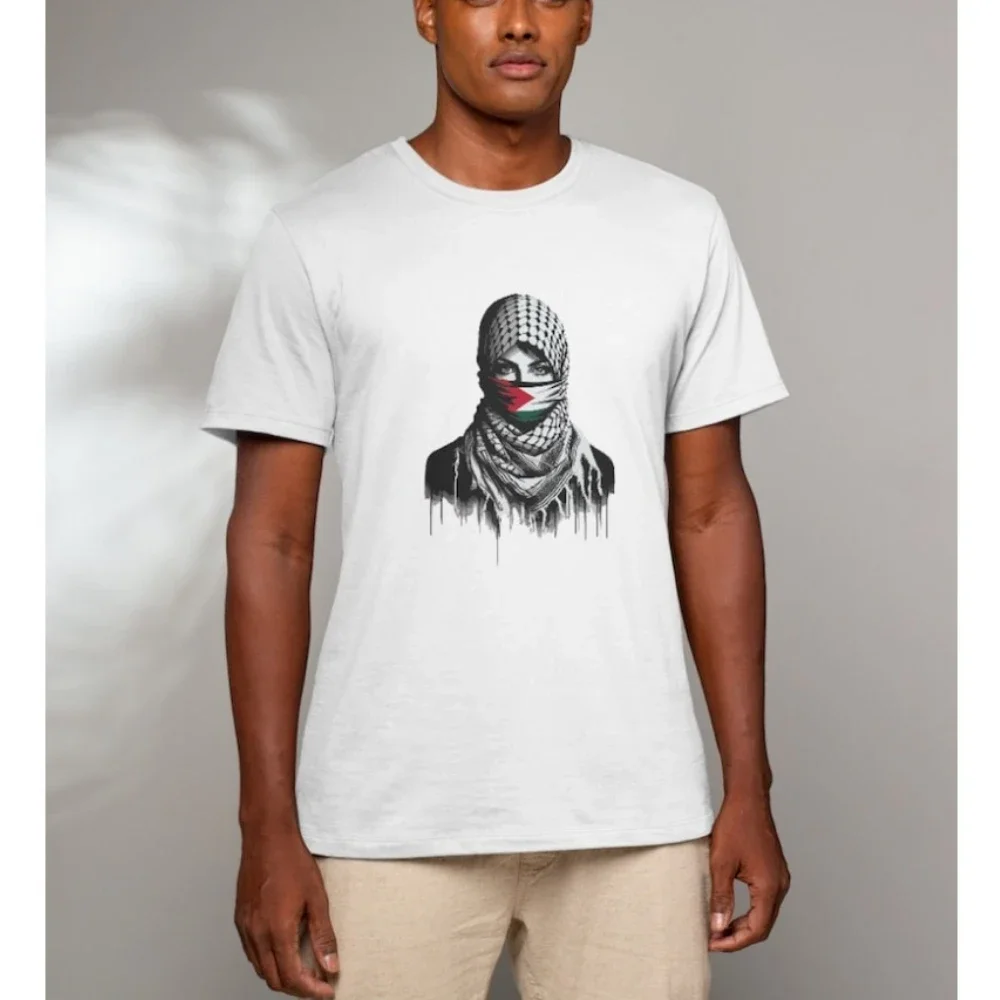 

Striking Palestine Graphic Design for T-Shirts Street Art Inspired Illustration Tops Printed T-shirt for Daily Wear Sweatshirt