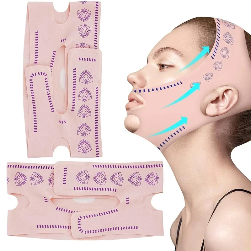 1-4pcs V Line Face Lifting Straps -Upgraded Mask Shaper for Jawline, V Shaped Slimming Face Strap, Reusable Face Chin Lift Strap