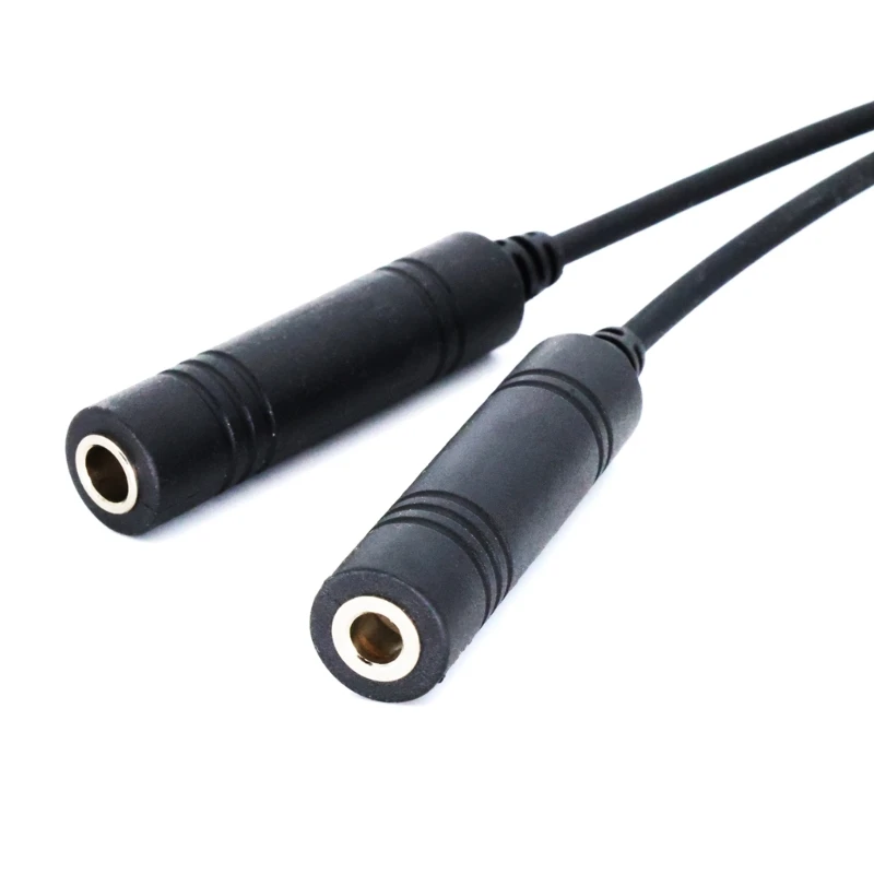 Aviation Headset Adapter Cable GAs Male to XLRs Double Female Connectors  GAs Headset to Airbus Intercoms System