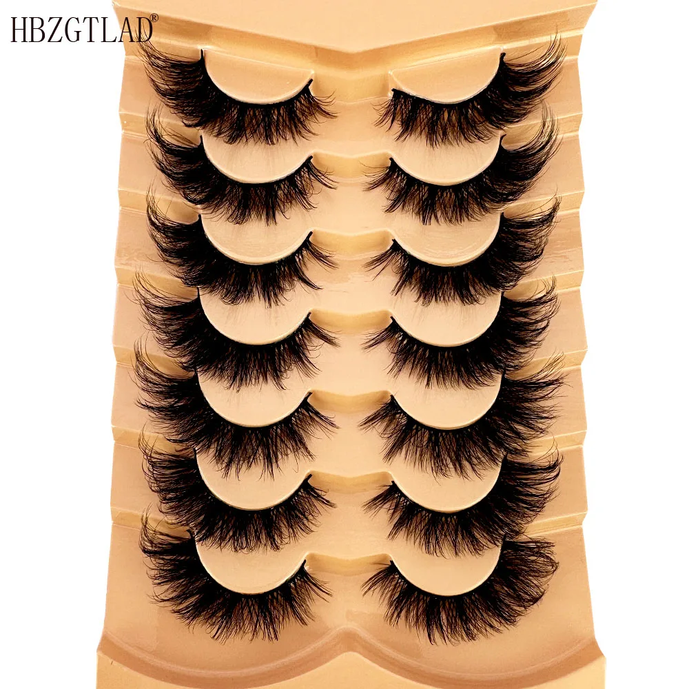 NEUE 7pairs Cat eye Wimpern 3D Natürliche Falsche Wimpern 5d Flauschigen Weichen Kreuz Manga Wimpern Wispy Natürliche Wimpern Verlängerung make-up