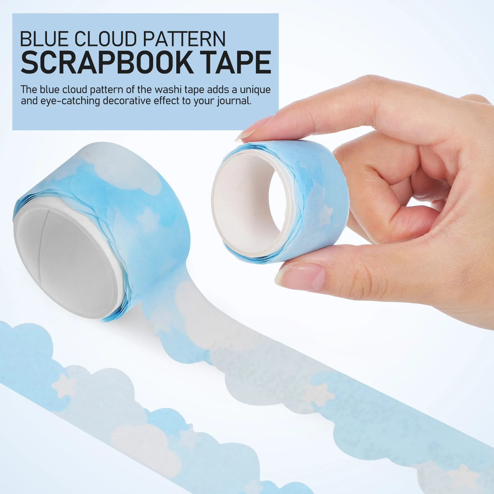 

2 Rolls Pattern Decorative Masking For Journaling Scrapbook Diy Craft Aesthetic Adhesive Thin Washi Set Gift Wrapping