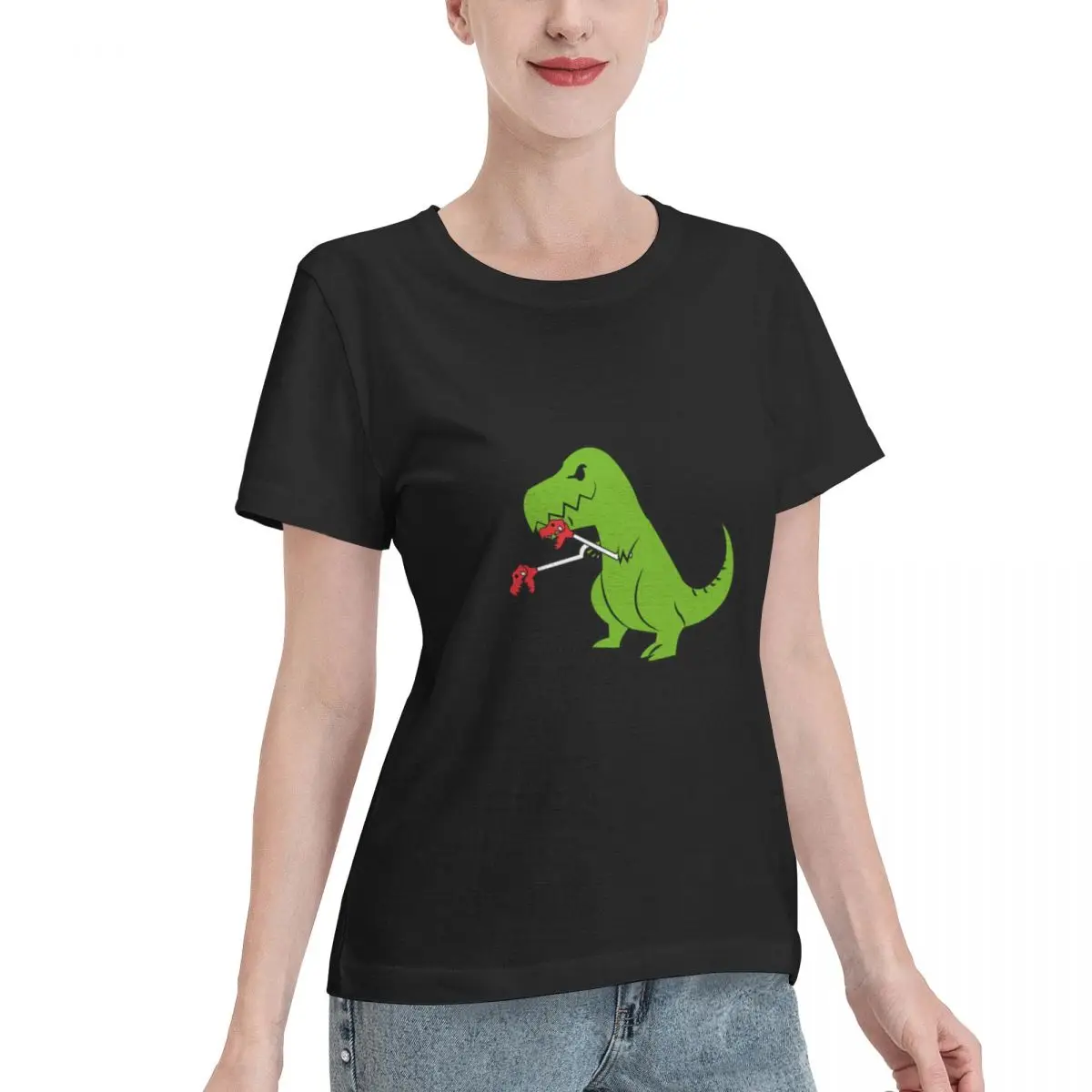 Ootd Favorite I Am Unstoppable T-rex Women's T-shirt Spring Outfit Affordable Ladies Tshirt