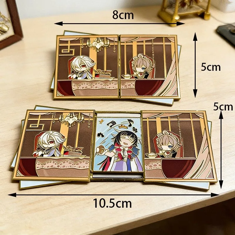 Genshin Impact Arlecchino Cosplay Abzeichen II Capitano Colombina Sandrone Pins Anime Ornament Halloween Party Kostüme Requisiten – Detail 7