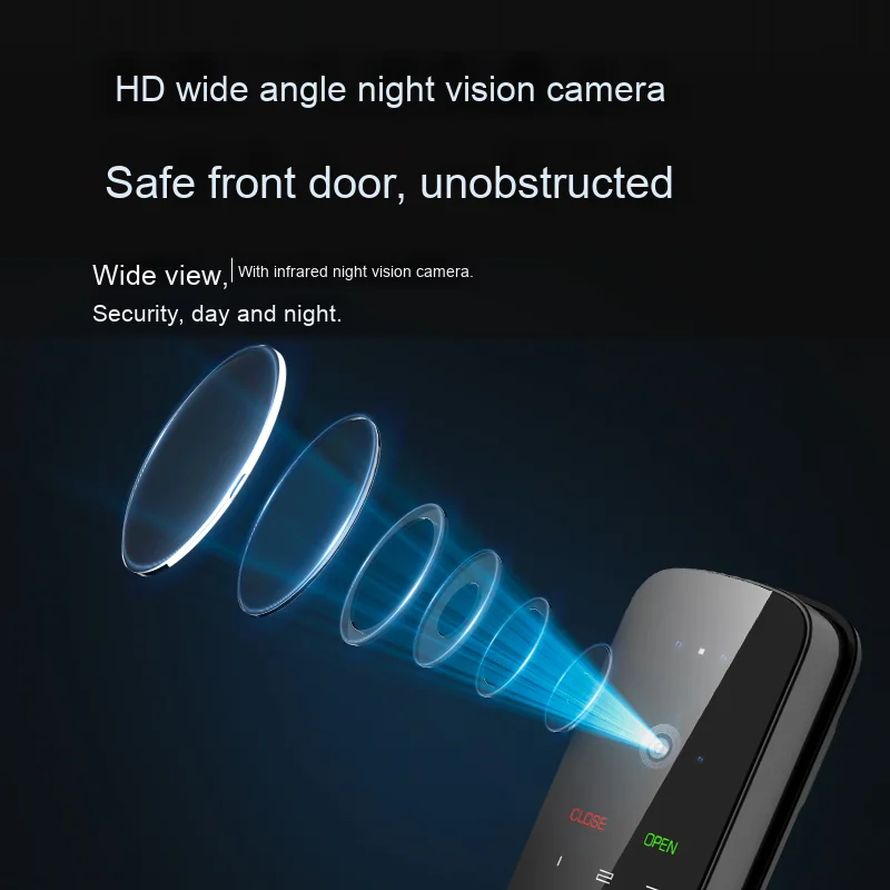 

Fully Automatic Smart Lock EL400Vf Video Face Recognition Fingerprint & Password Door Key Access WiFi Cloud Home Security