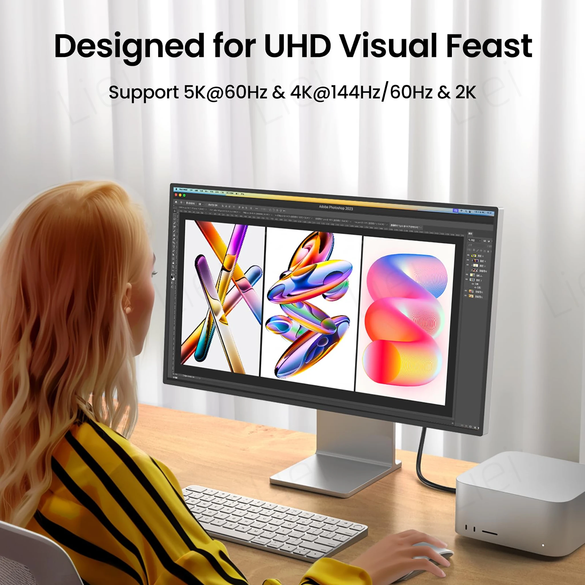 20Gbps High Speed Data Transfer 90 Degree 5K/4K/2K USB Type C Monitor Cable USB3.2 Gen2×2 240W Charging Long  Short Data Cable