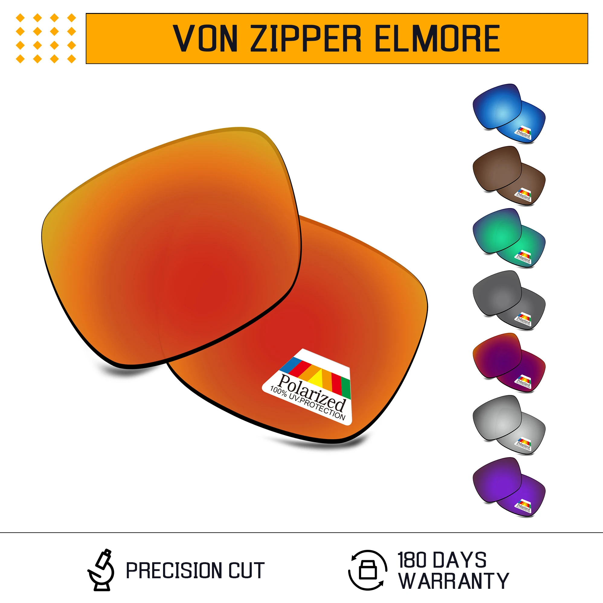 Lenti di ricambio polarizzate Bwake per montatura per occhiali da sole con cerniera Von Elmore-opzioni Multiple