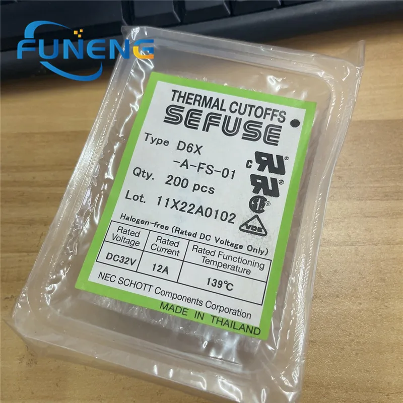 10Pcs D6X-A D6X-A-FS-01  SCHOTT SEFUSE Thermal Fuse 3 Pin Type  Cutoff 139 Degree DC 12A 32V