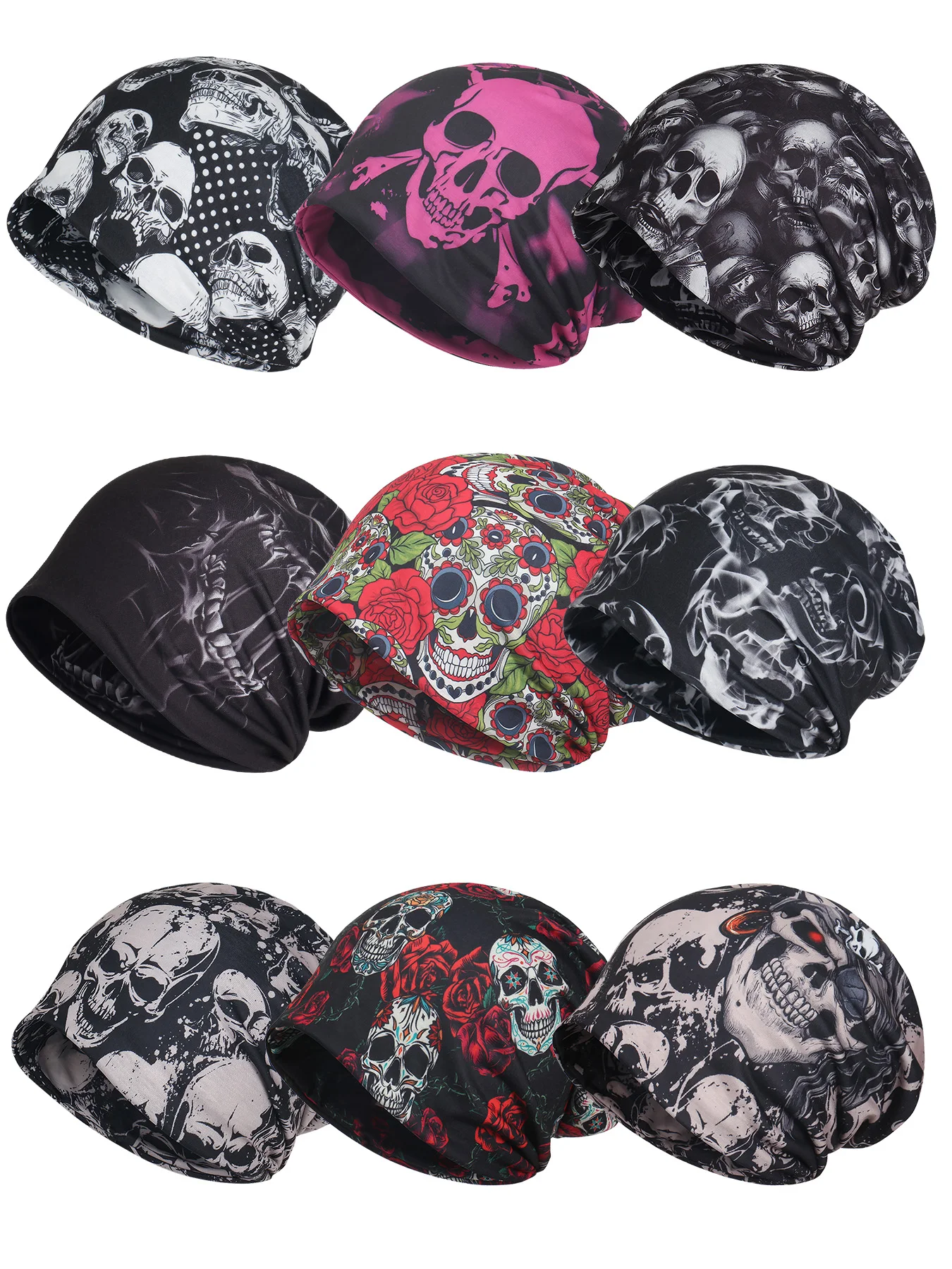 Gorro tipo jersey fino de verano europeo y americano, gorro con diadema deportiva para correr, gorro con pañuelo para la cabeza de primavera para hombres y mujeres, gorro calvo, f