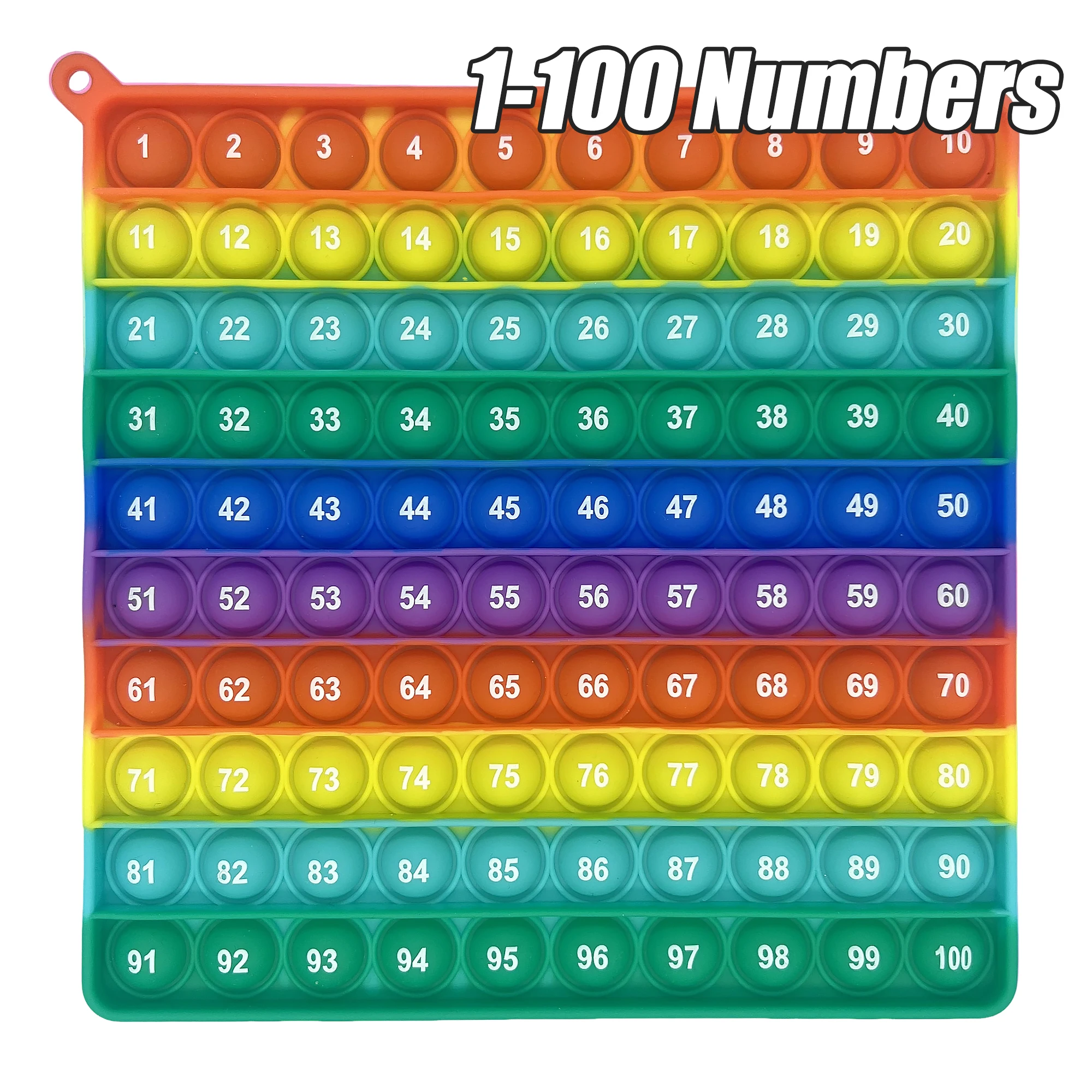 Jouet interactif d'apprentissage des mathématiques, planche de comptage des nombres en Silicone 1-100, jeu de Fidget sensoriel pour enfants, salle de classe éducative