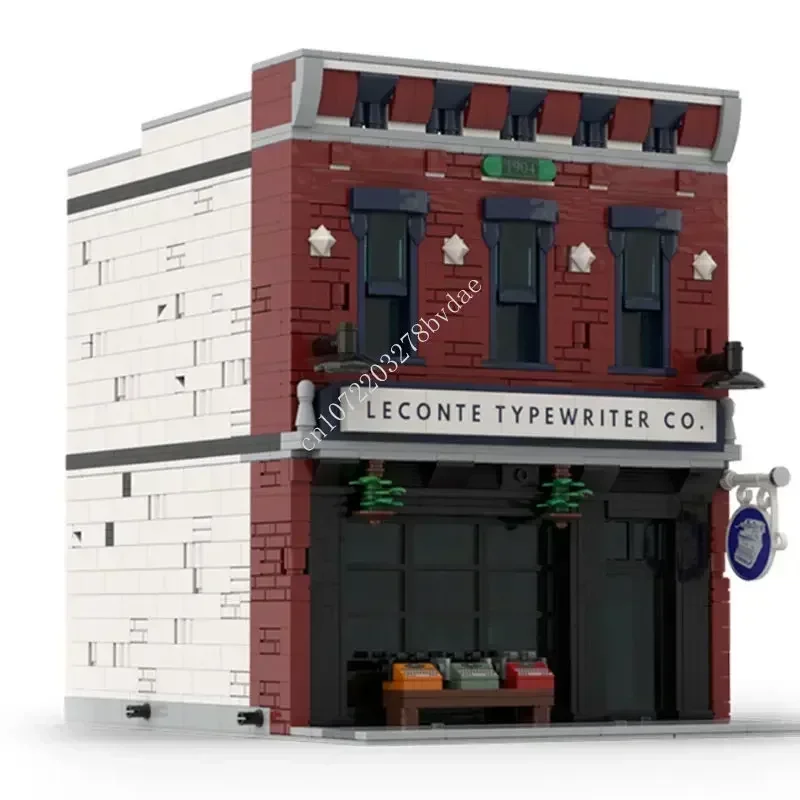 2637PCS Moc Custom Puzzles LeConte Typewiter Company Street View Building Technical  DIY Assembly Construction Adults Toys Gifts