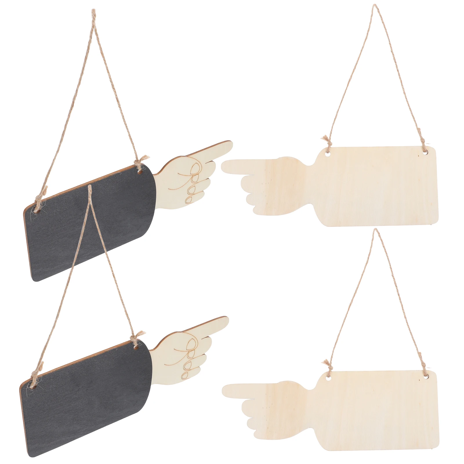 

Small Pendant Hand Shaped Chalkboard Erasable Message Board Hanging Tags Wooden Notice Home Restaurant Door Wall