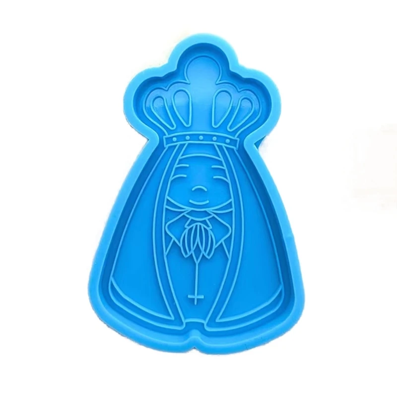 Cartoon King-shape Ornaments Resin Casting Silicone Mold Woman Keychain Decorative Pendant Jewelry Mold for DIY Crafts