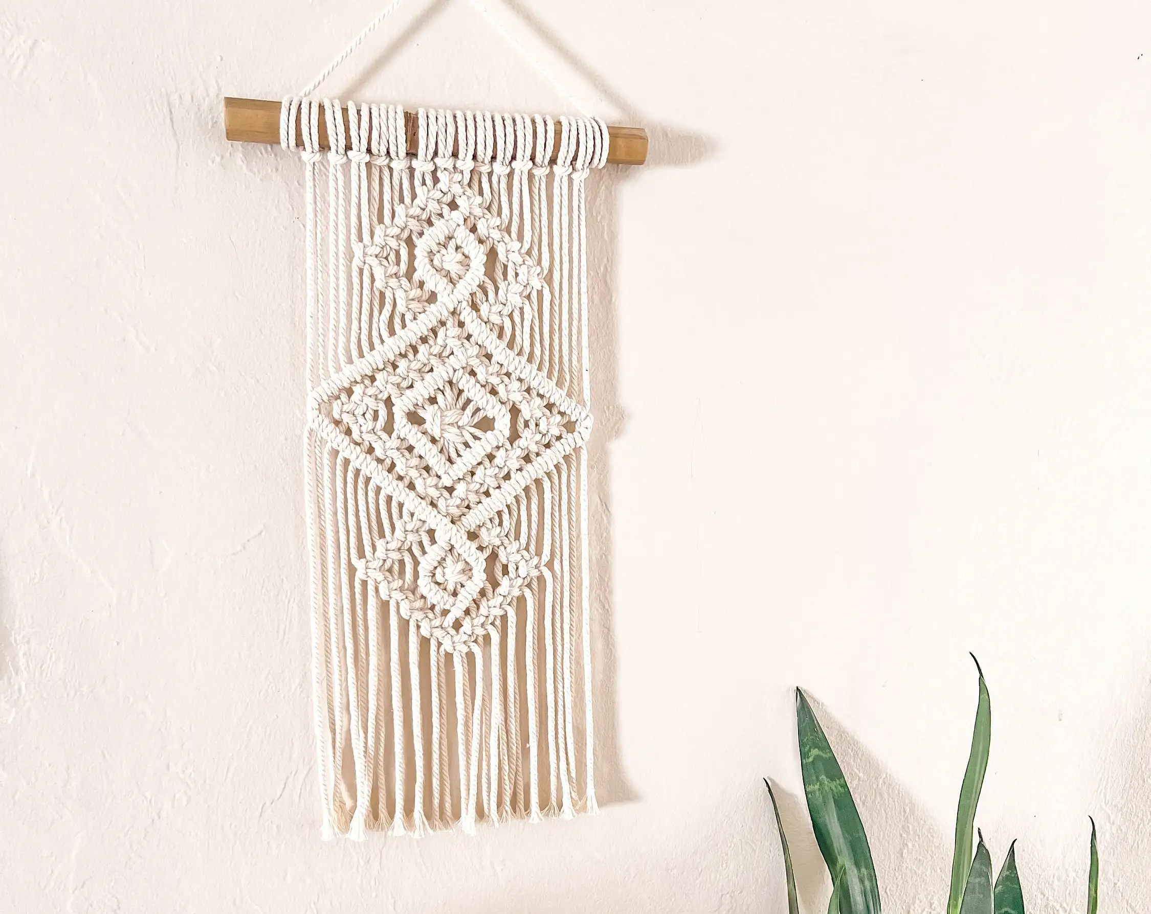 Small Geometric Macrame Wall Hanging | Woven Wall Art | Boho Home Decor