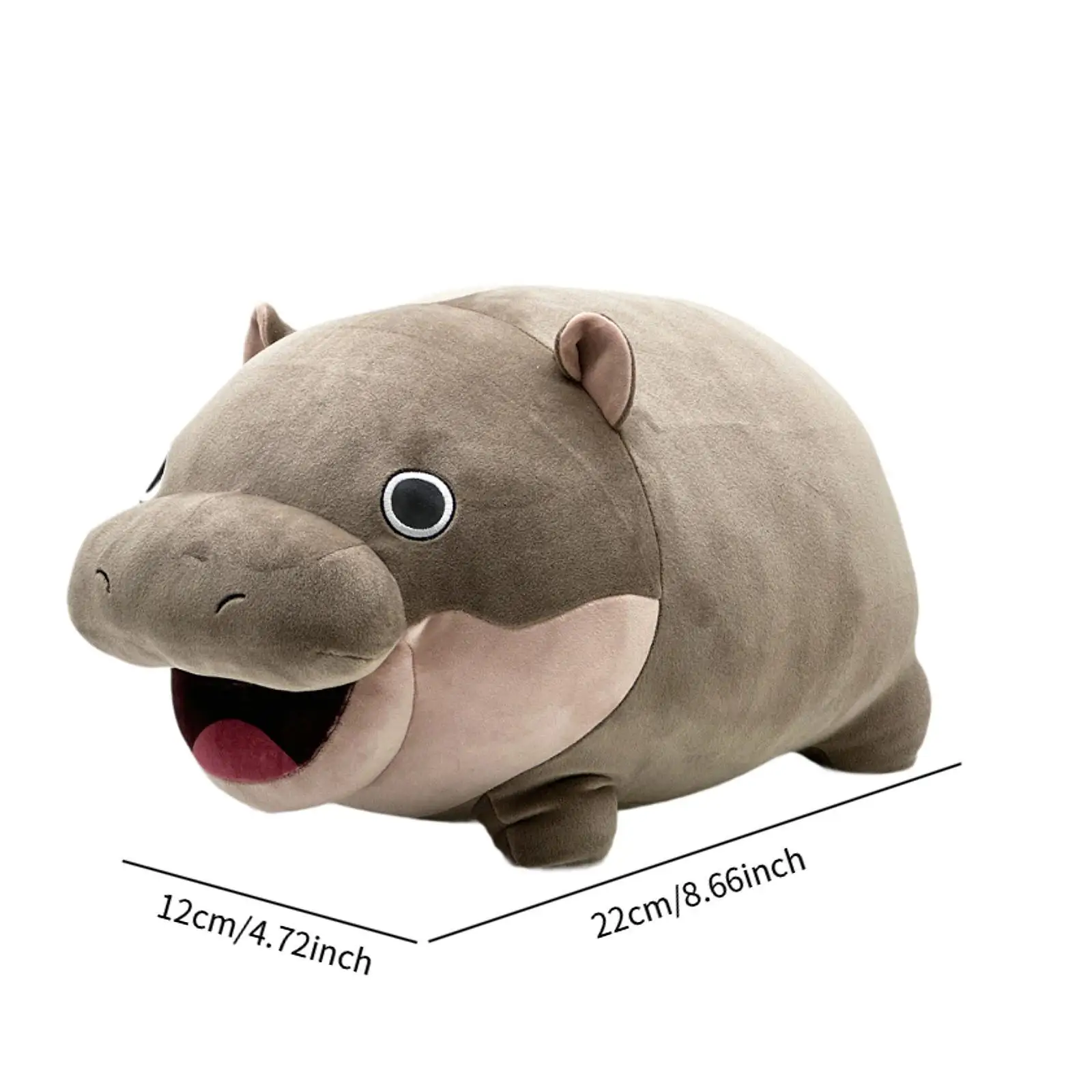 Hippo Plush Doll Decorative Birthday Gifts Hippo Doll Soft Lovely Cartoon Hugging Toy for Children Adults Baby Boys Girls Kids