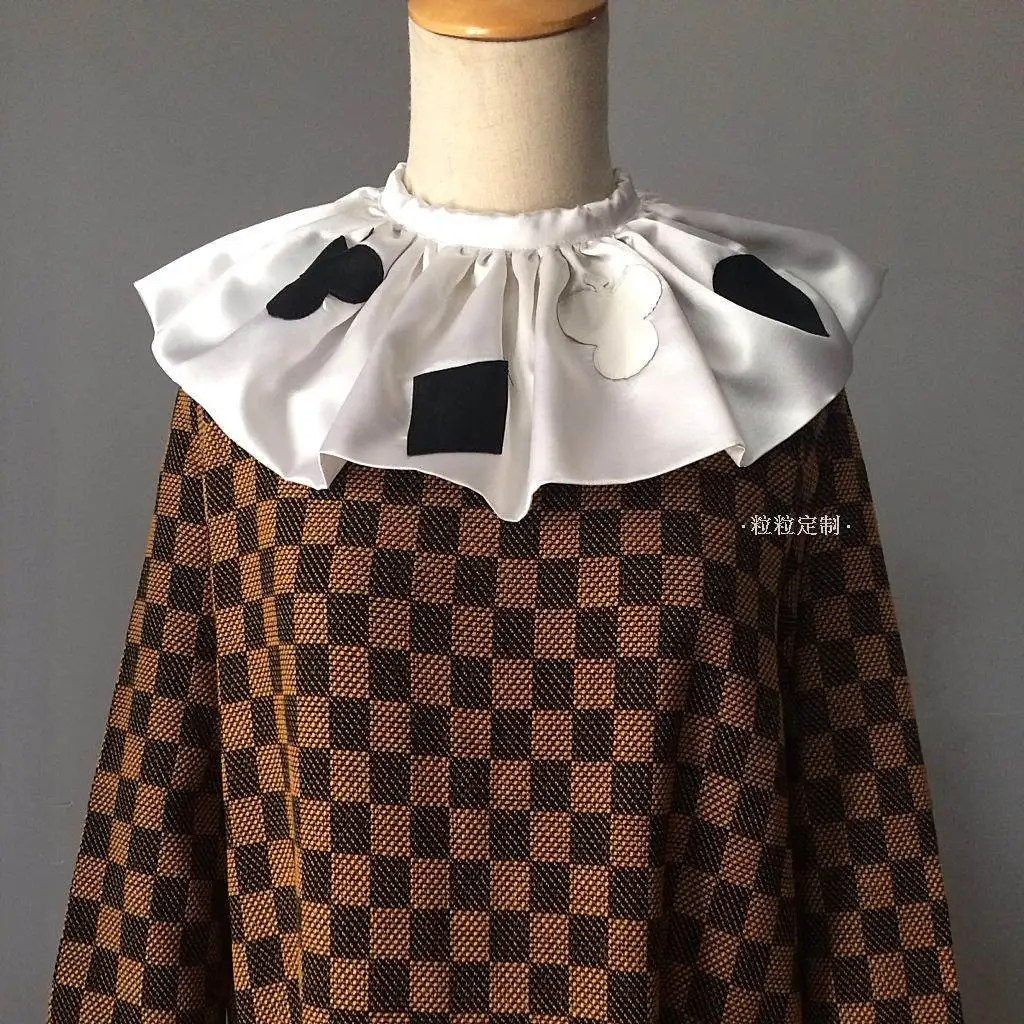 

Винтажный фальшворотник Poker Crew Neck Clown Collar