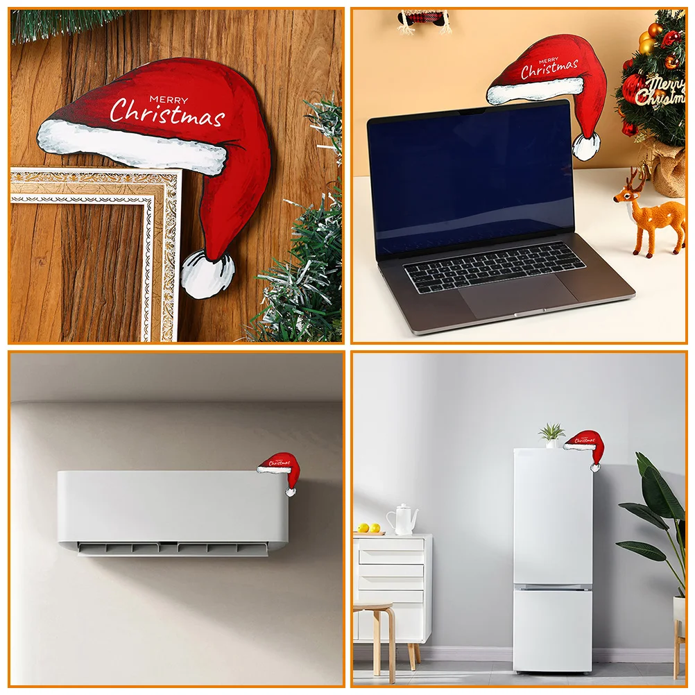 

Wooden Xmas Door Frame Santa Hat Decor Christmas Window Decoration Holiday Party Supply Door Frame Decor Christmas Wall Garland