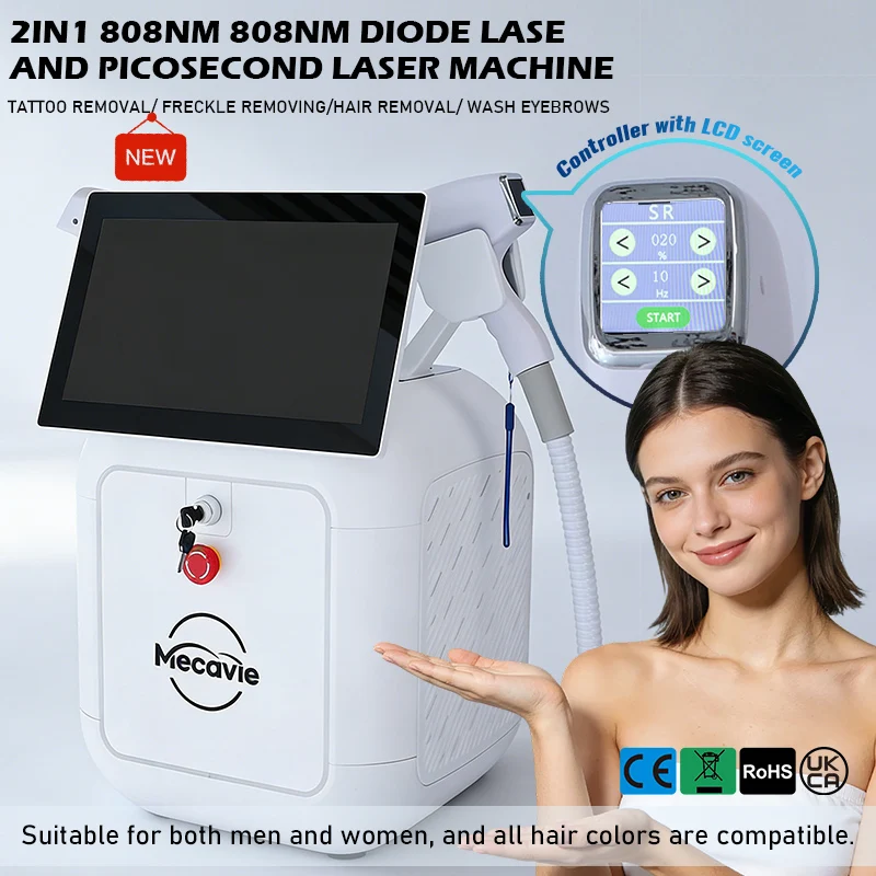 Soprano 5000W 2in1 4 Wavelength 755 808 940 1064nm Picosecond Diode Laser Device for Permanent Hair Reduction Tattoo Removal CE