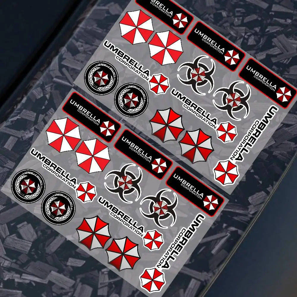 Autocollants de parapluie Resident Evil, 1 pièce, carrosserie automobile, pare-chocs, fenêtres, moto, murs d'ordinateur portable, décalcomanie en vinyle, accessoires de réglage de voiture