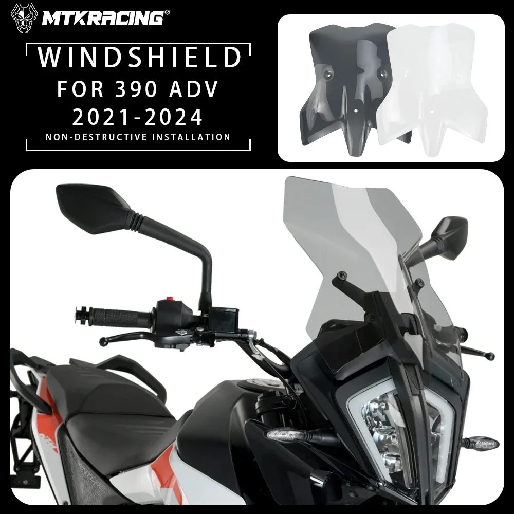 

For KTM 390 ADV 2021-2024 Windscreen Motorbike Accessories Windshield Wind Deflector Screen Visor Viser