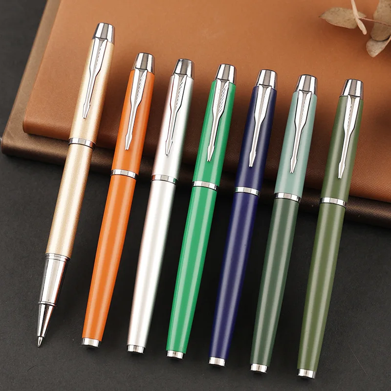 Factory sales metal bead signature pen 17 colors optional support making logo business office gift gel pen Glass pen