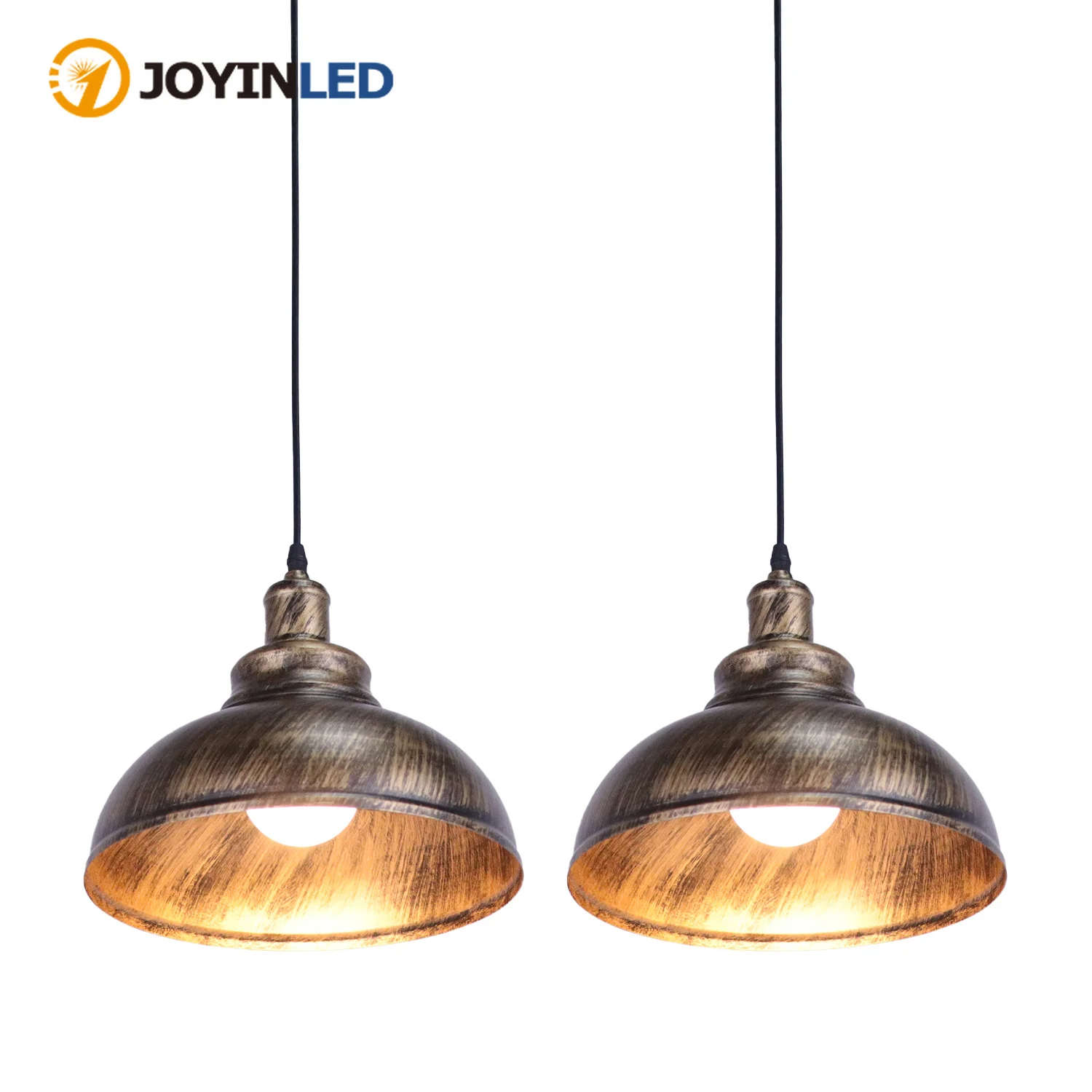 JOYINLED 1/2 Stück Vintage Pendelleuchten Moderne Retro Industrielampe 30CM Hängeleuchte Wohnzimmer Küche Insel Dekor