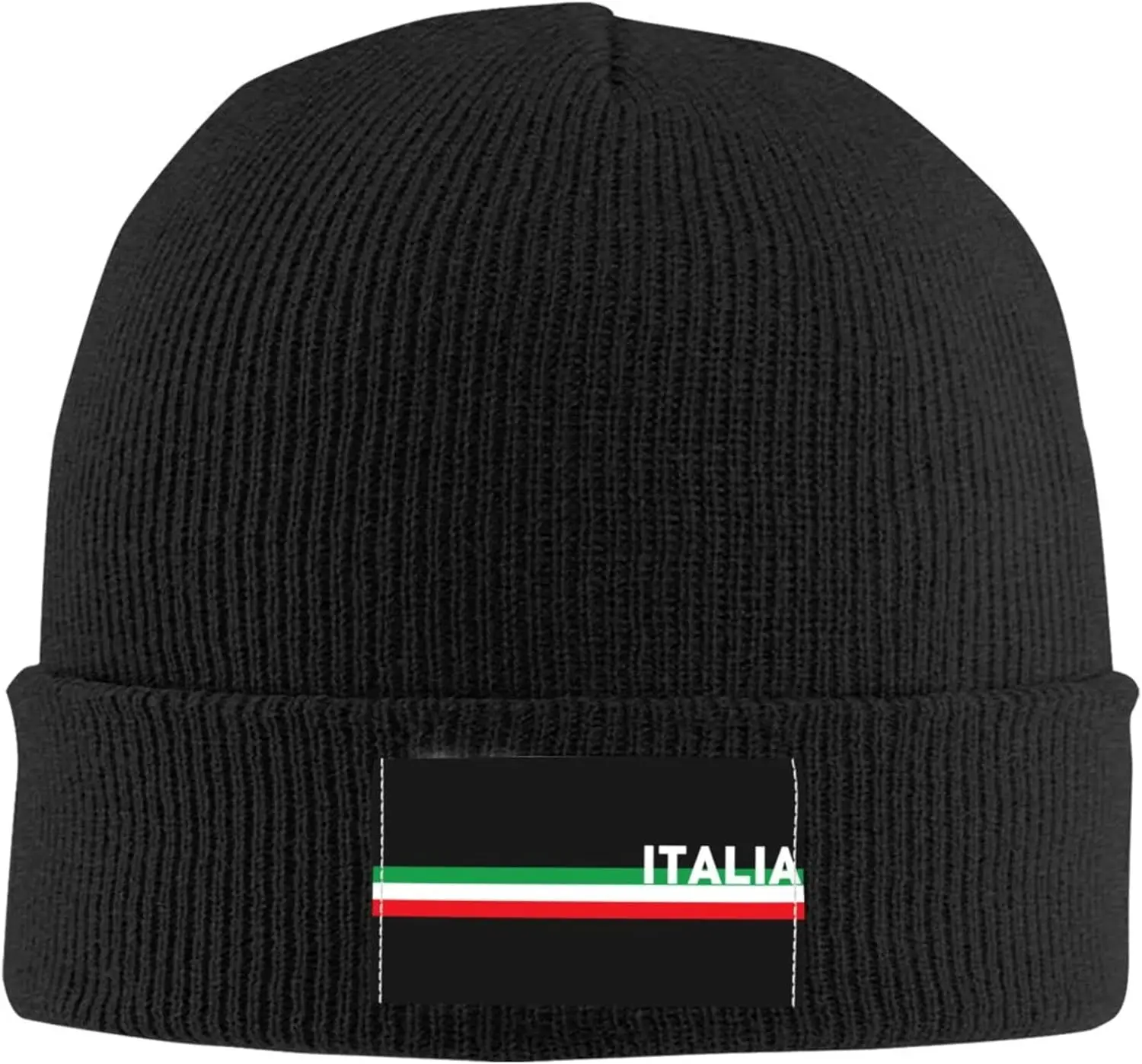 Italia Italy Italian Flag Cuffed Beanie for Men Women Knit Skull Cap Winter Beanie Hat