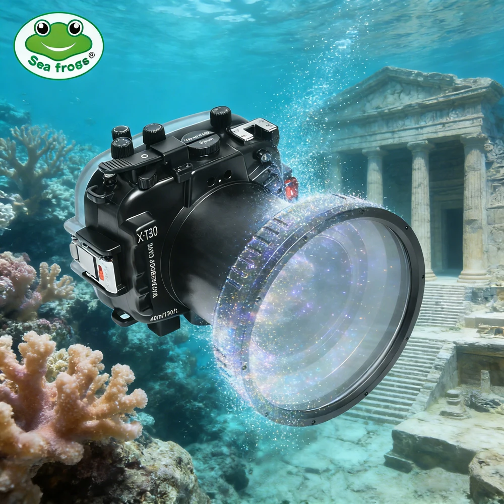 

Seafrogs 40m diving case For fuji X-T30 Compatible with WA005-A 6-inch wide-angle lens cover