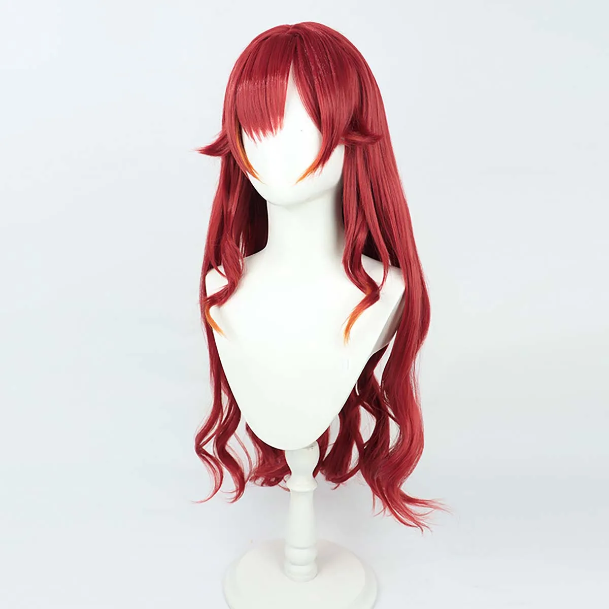 Party Dress Up Virtual YouTuber VSPO Nekota Tsuna Cosplay Long Red Heat Resistant Wig For Women