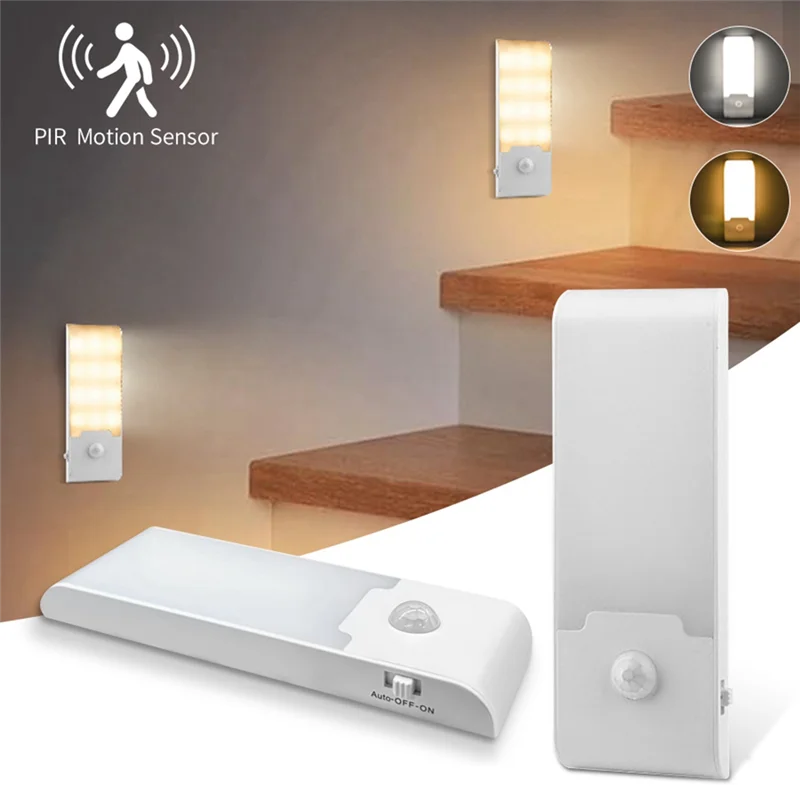 AB09-LED Induction Night Light Wireless Motion Sensor โคมไฟกลางคืน Human Body Induction Wall Light ห้องนอนไฟตกแต่ง