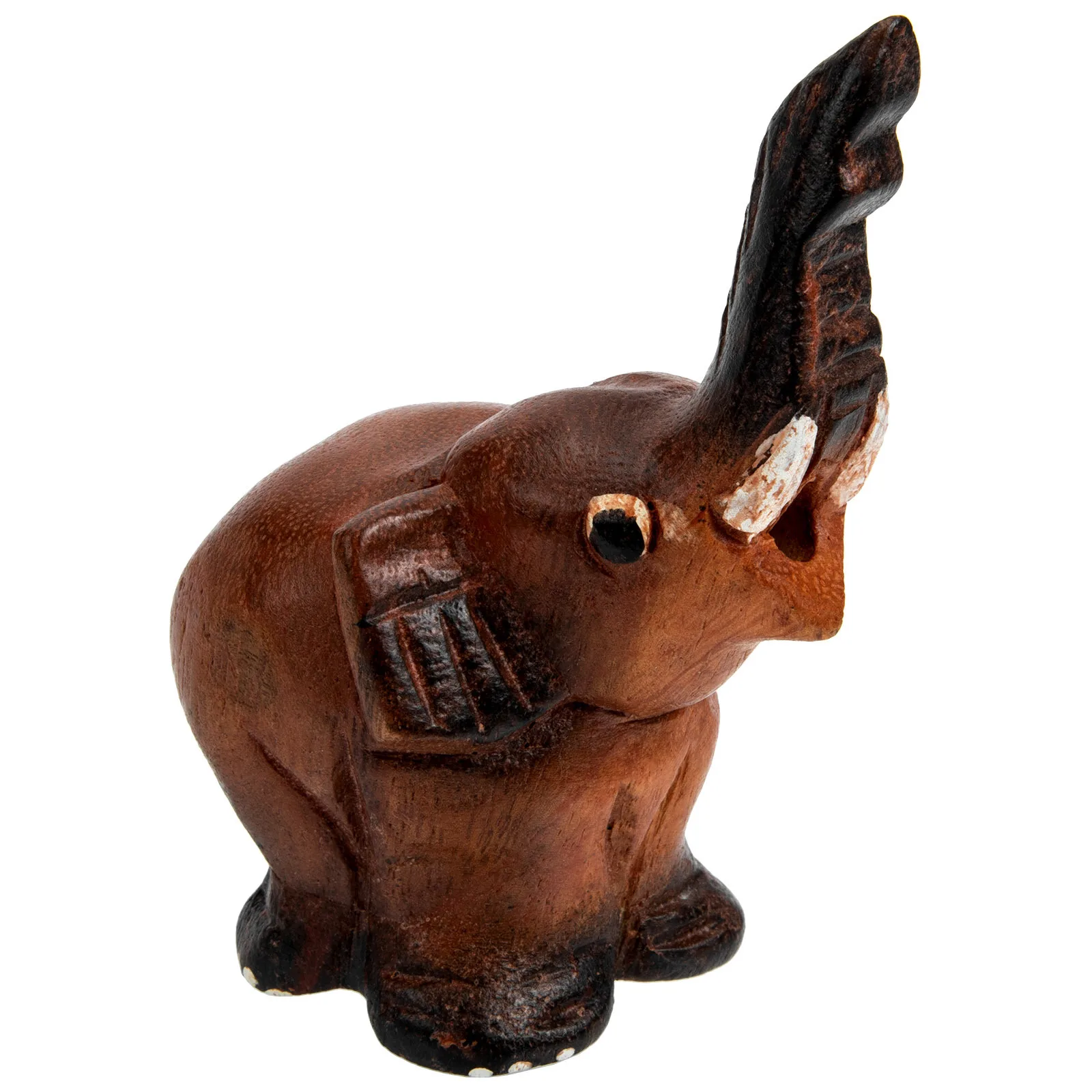 

Wooden Elephant-Shaped Musical Instrument Creative Painted Design Interactive Sound Plaything for Kids Development Desktop Decor