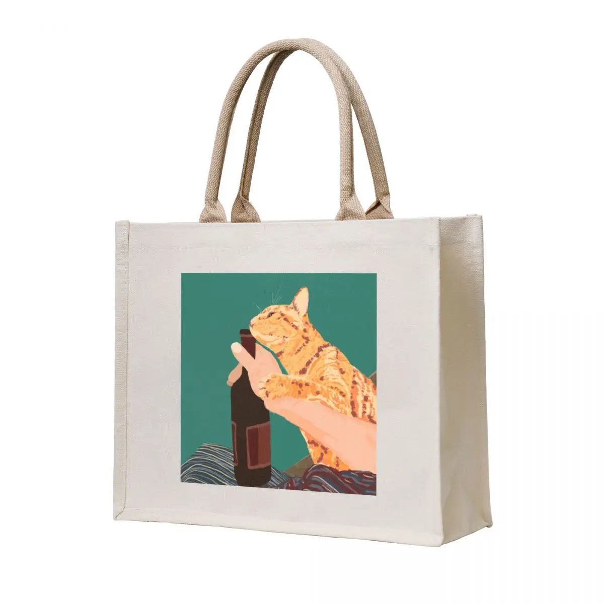 

Wine Loving Cat Tote Bag female bag shopper bags bag luxury women