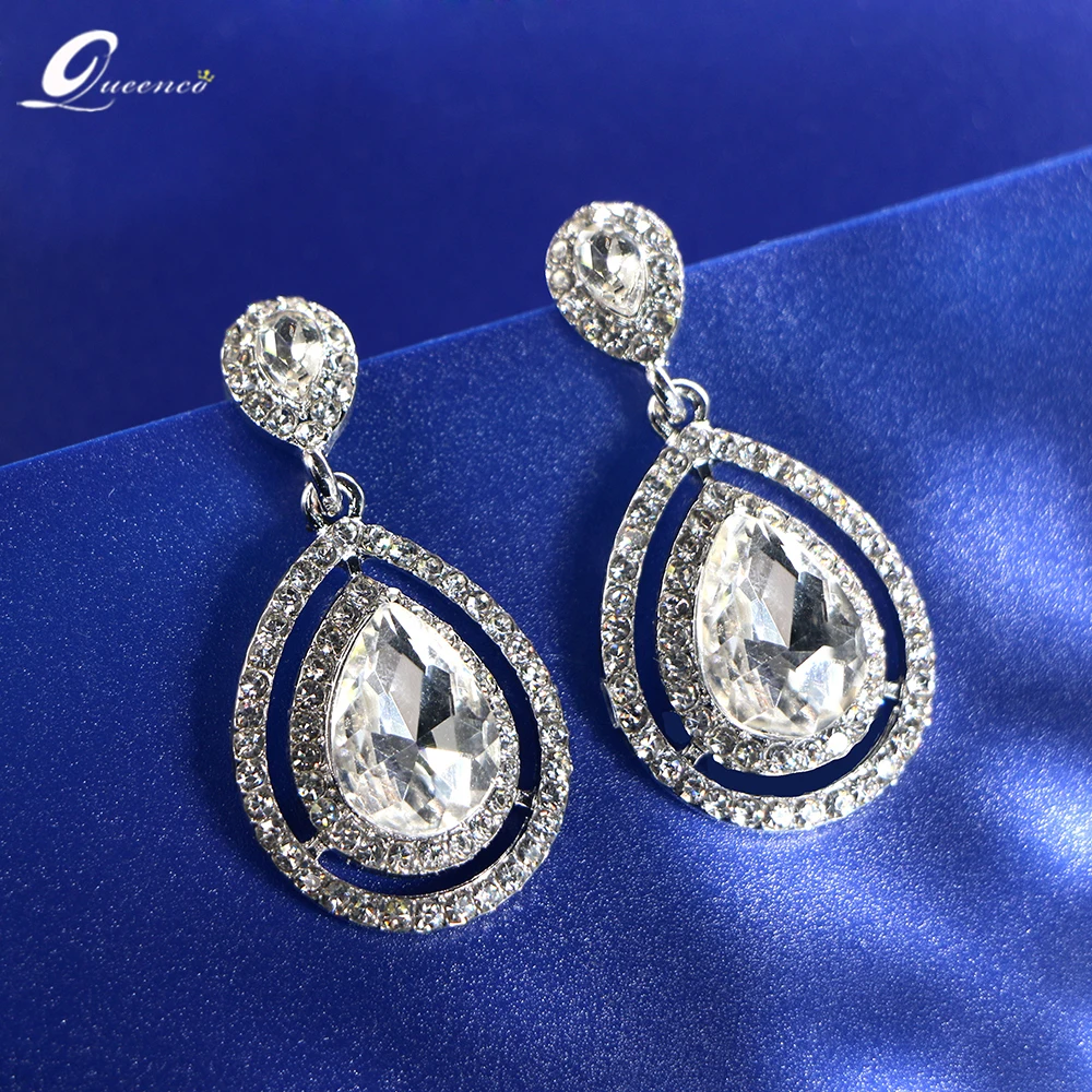 

Trend Palace Style Earrings Water Drop Bride Ear Clip Jewelry Earings For Women Earing Jewelry Earring Women's Earrings