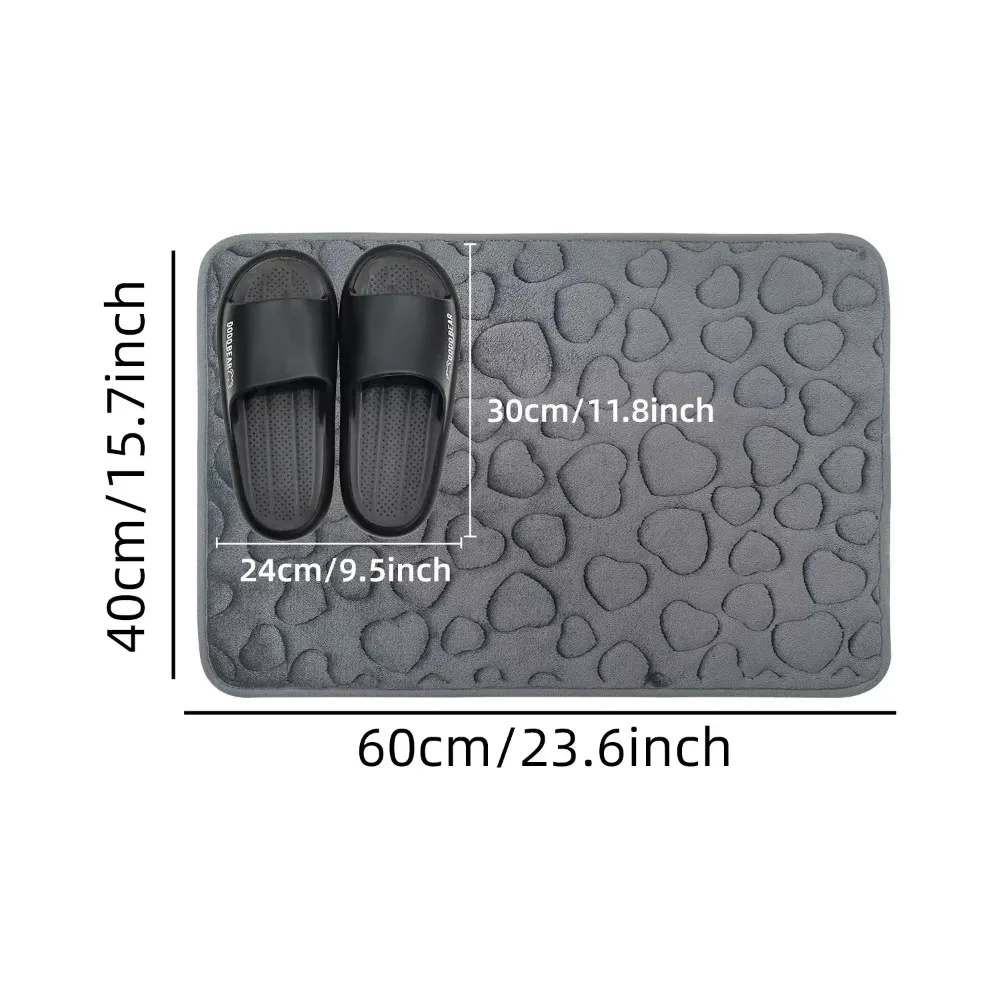 1 قطعة الحصير ماصة للحمام منقوشة بالحجر، الحصير باب الحمام، الحصير الأرضية، والحصير المضادة للانزلاق للحمامات #3