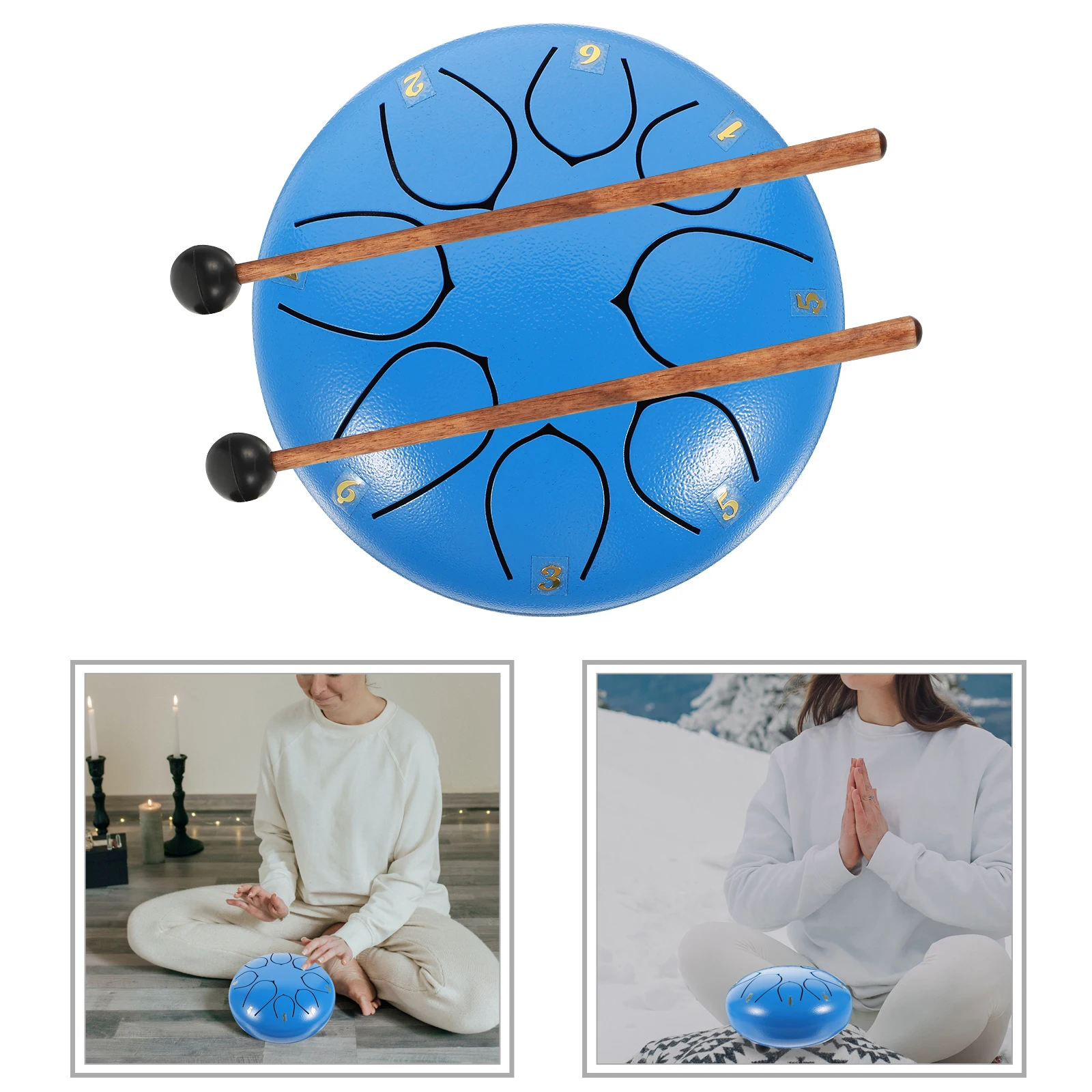 

Hollow Drum Hand for Singing Dancing Chic Tongue Kit Titanium Alloy Percussion Instruments