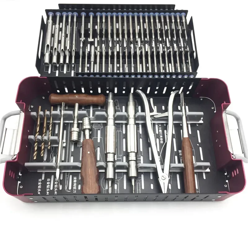 56pcs/set Orthopedics instrument broken screw extractor Screw Broken Removal  Instrument set