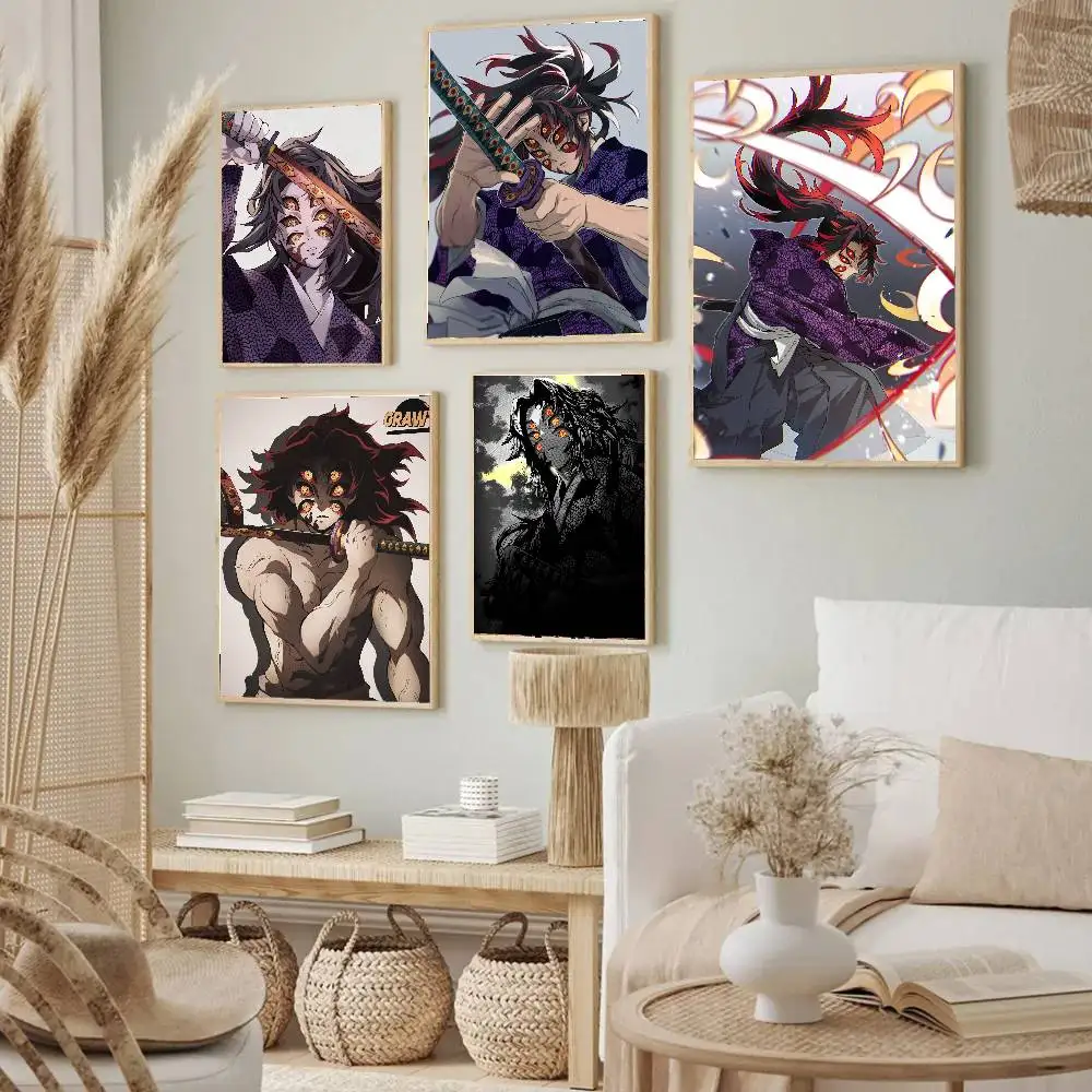Kokushibo Anime D-Demon S-Slayer Poster Poster Mural For Living Room Bedroom Wall Office Wall Decor Gift For Friends Unframed