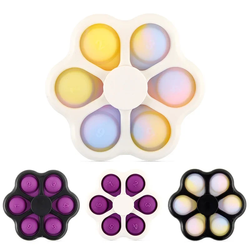 Multi-style Fingertip Spinning Top Fidget Spinner Pops Its Bubble Fidget Toys Hand Sensory Simple Dimple Antistress Spinner Toys