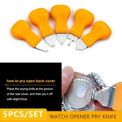 5PCS/Lot Watch Repair Tools Kit Watch Pry Knife Case Opener Back Cover Remover Wrench Replacement Opening Tool Accessories