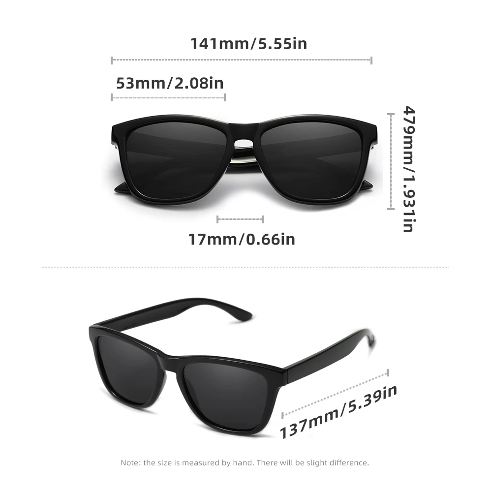 KNGSEVEN Trendy Round Sunglasses Men Women Causal Polarized Anti-UV400 Glasses Outdoor Causal Black Frame Driving Eyewear