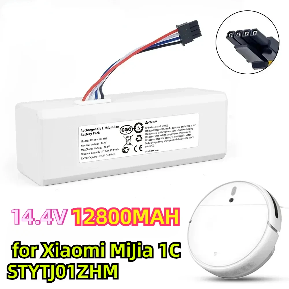 14.4V 12800mAh P1904-4S1P-MM for Xiaomi MiJia 1C STYTJ01ZHM Mi Robot Vacuum Cleaner Accessories Original Part Battery pack