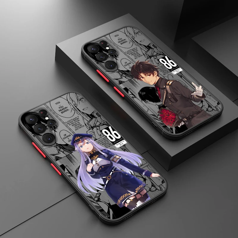 Anime 86 Eighty Six Lena Samsung A72 A54 A53 A52S A34 A32 A33 A24 A23 A22S A02 Lite Frosted Translucent Phone Case