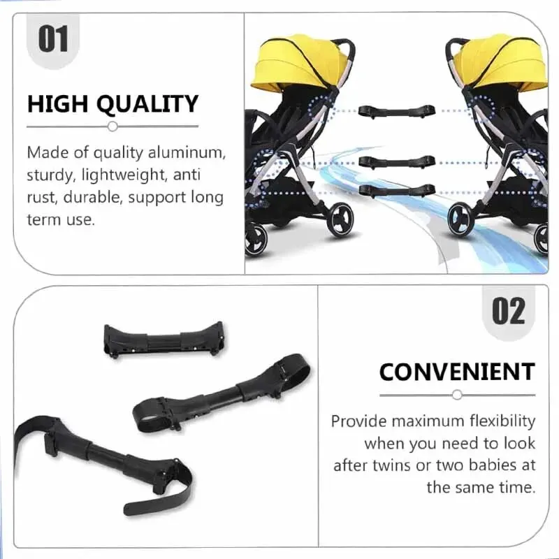 3pcs Stroller Connectors Adjustable, Free Combination Simple To Connect And Detach Stroller Accessories