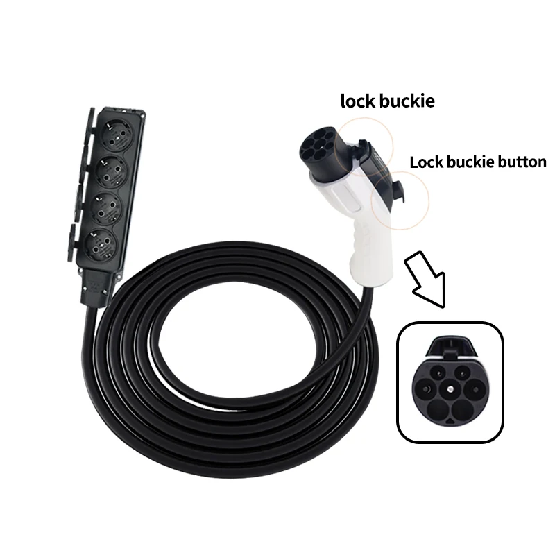 Adapter GBT 16A na gniazdo Schuko do hulajnóg elektrycznych i rowerów elektrycznych, wtyczka GBT męska 3,5 kW na gniazdo EU